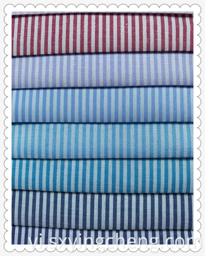 80% Polyester 20% Cotton Multicolor Stripe
